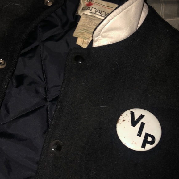 Vintage Seneca College Wool Leather Varsity Jacket - Picture 3 of 5